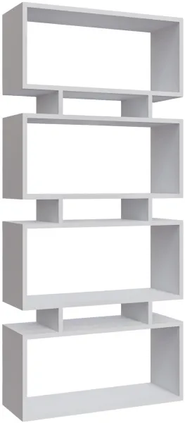 FUNZI LIVING Langdon Bücherregal - weißes Melamin