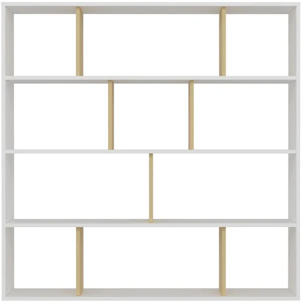 FUNZI LIVING Hodbi Bücherregal - natur und weiß Melamin